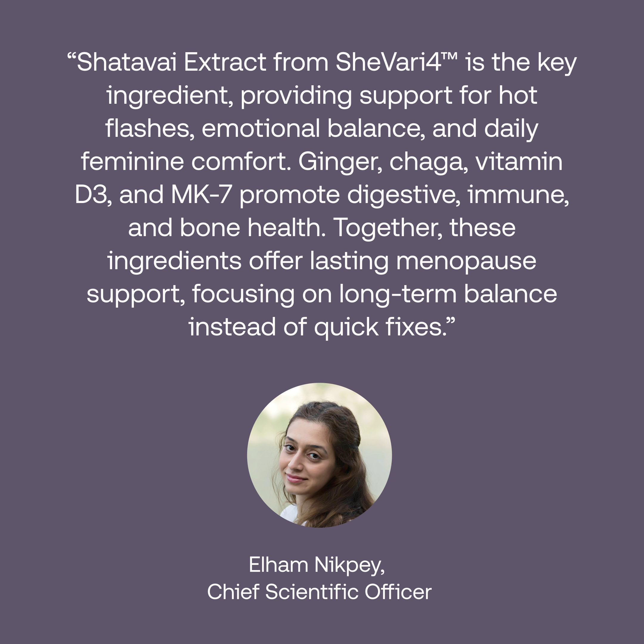 Quote from Chief Scientific Officer 