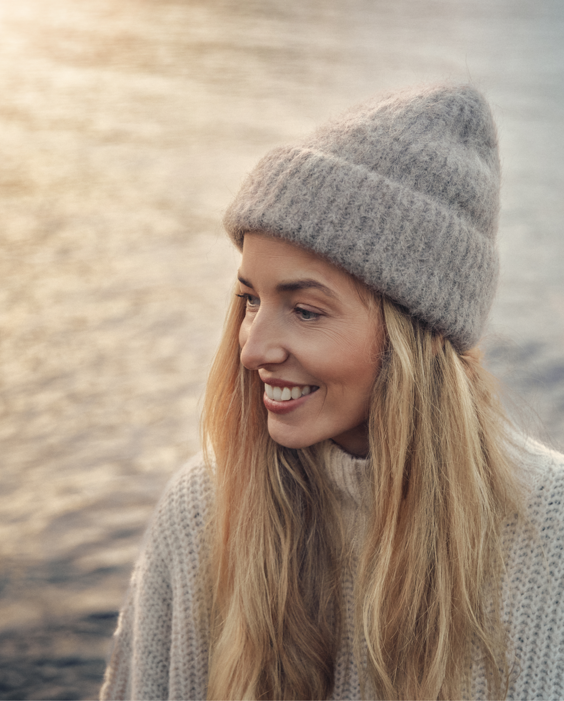 Woman with beanie
